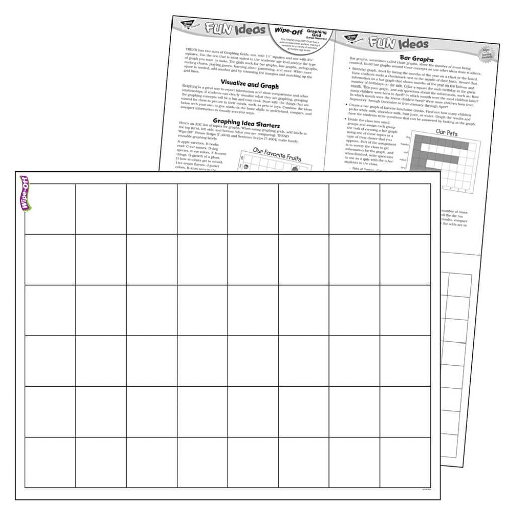 Graphing Grid Squares Wipe Off Chart L 
