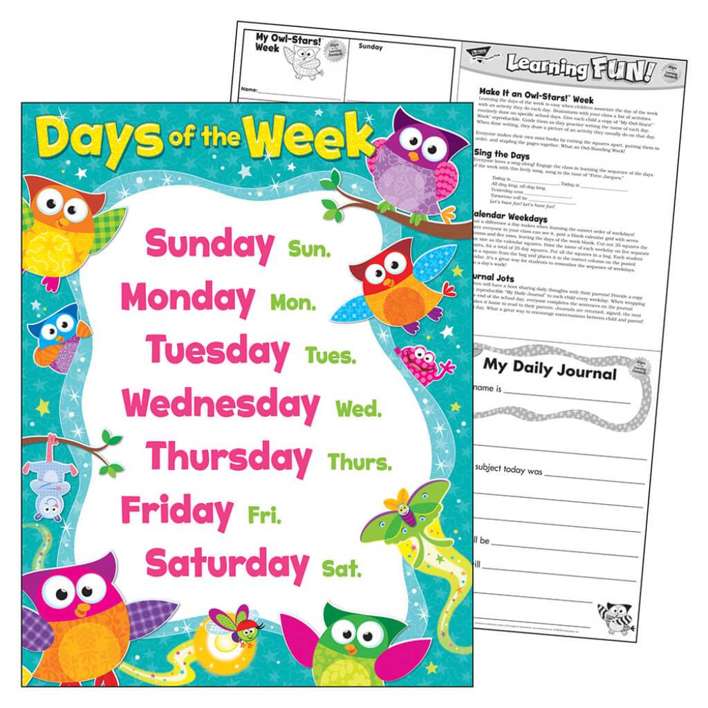 Days Of The Week Owl Chart 