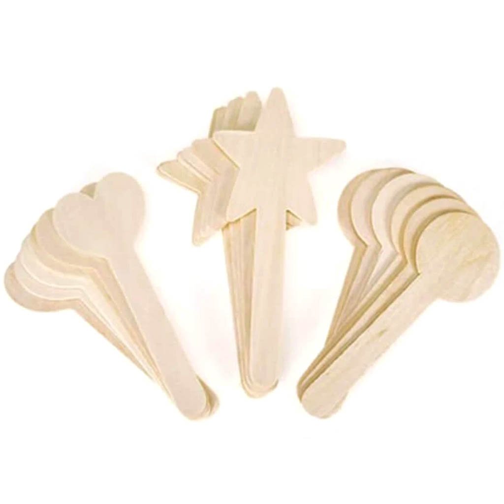 Wood Topper Sticks Shapes 