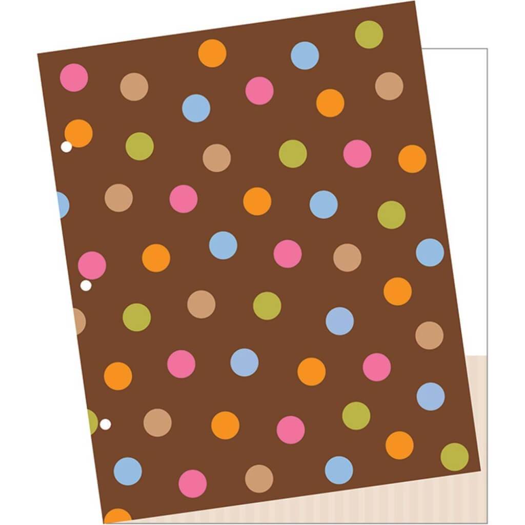 Folder 2 Pocket Dots Choco 