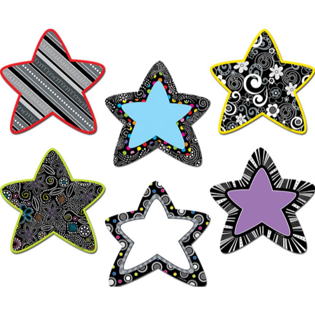 Bw Stars 6&quot; Designer Cut-Outs 