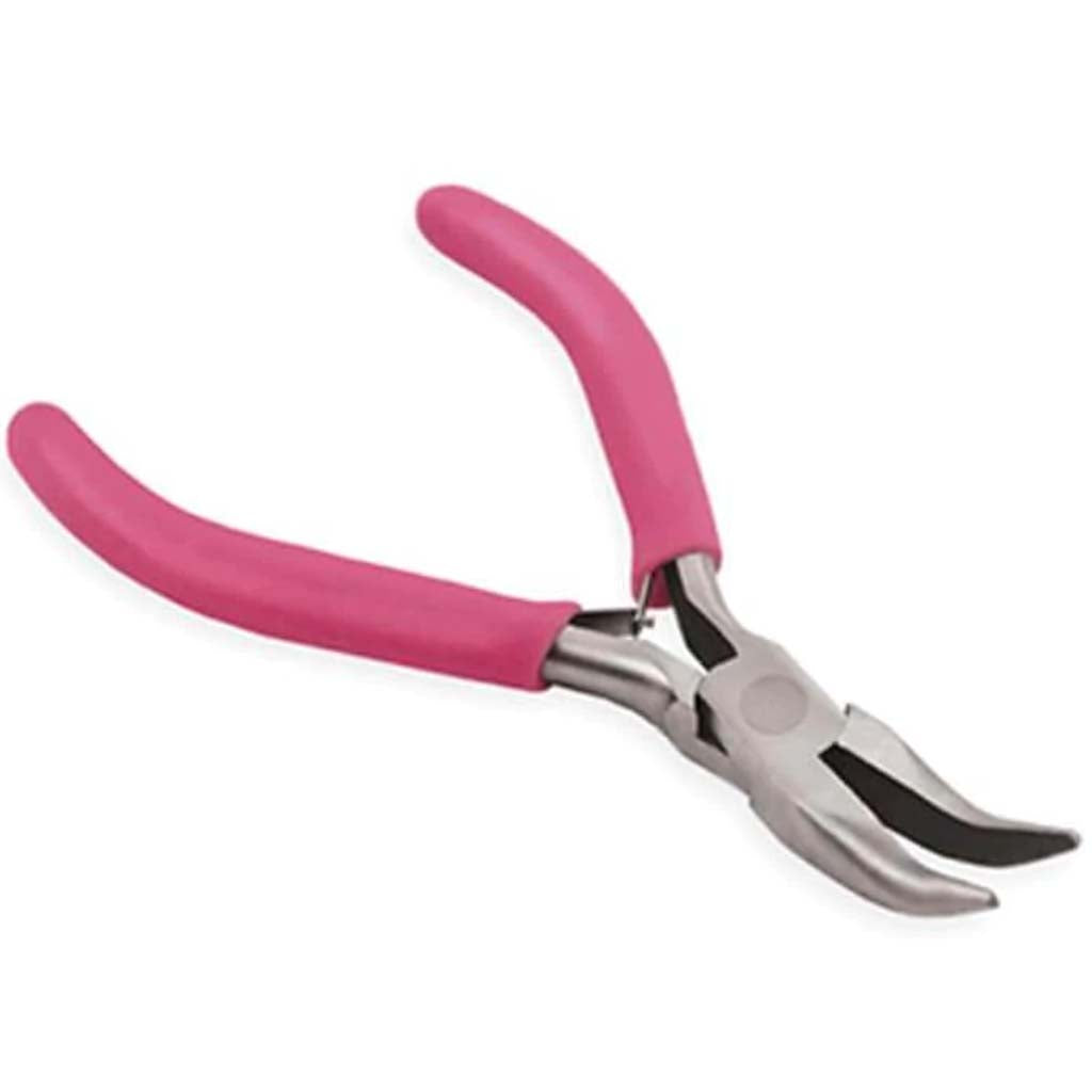 PLIERS CURVED NOSE SOFT GRIP HANDLE 