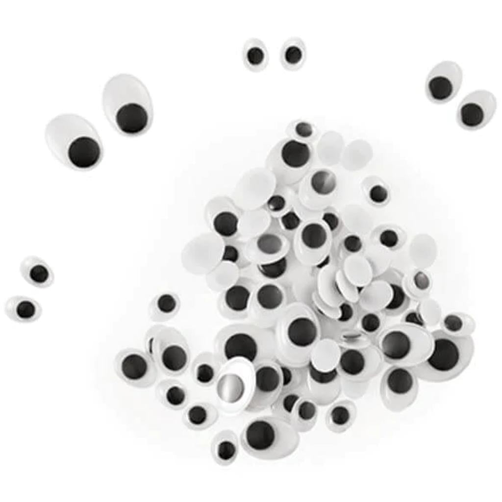 GOOGLY EYES 8MMX15MM BLACK 