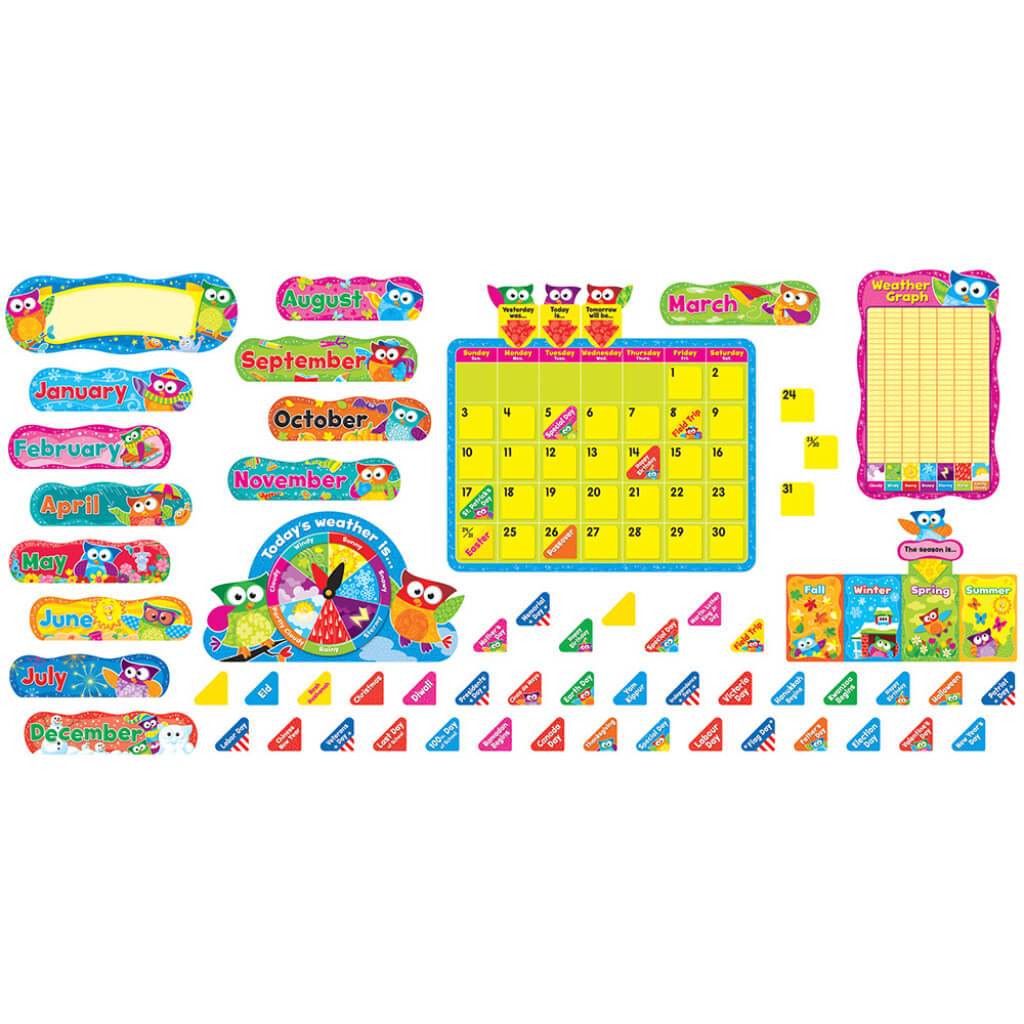 Owl-Star Calendar Bulletin Board Set