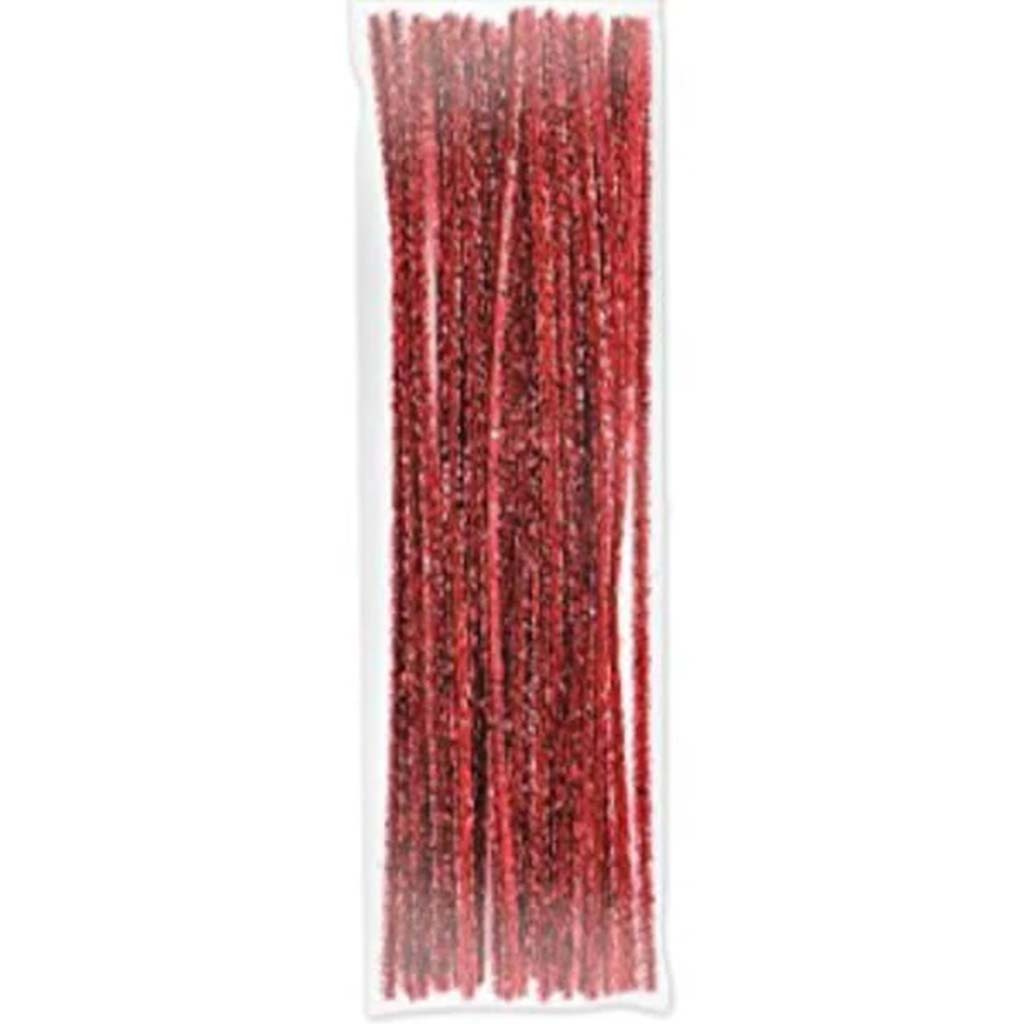 Chenille Stems 6mm x 30cm 40pcs Ruby Red