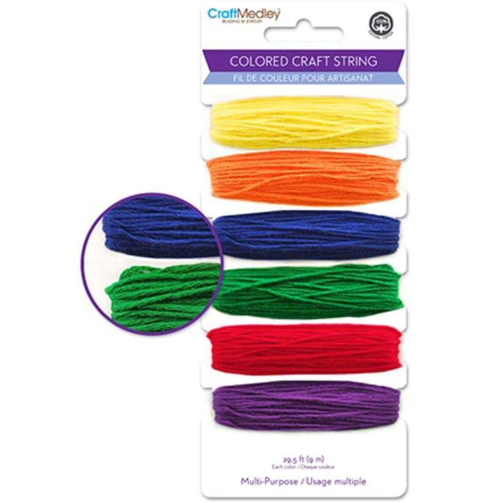 CRAFT STRING MULTI PURPOSE COL ORED 29.5FT BRIGHTS CRAFT MEDL BRIGHTS 