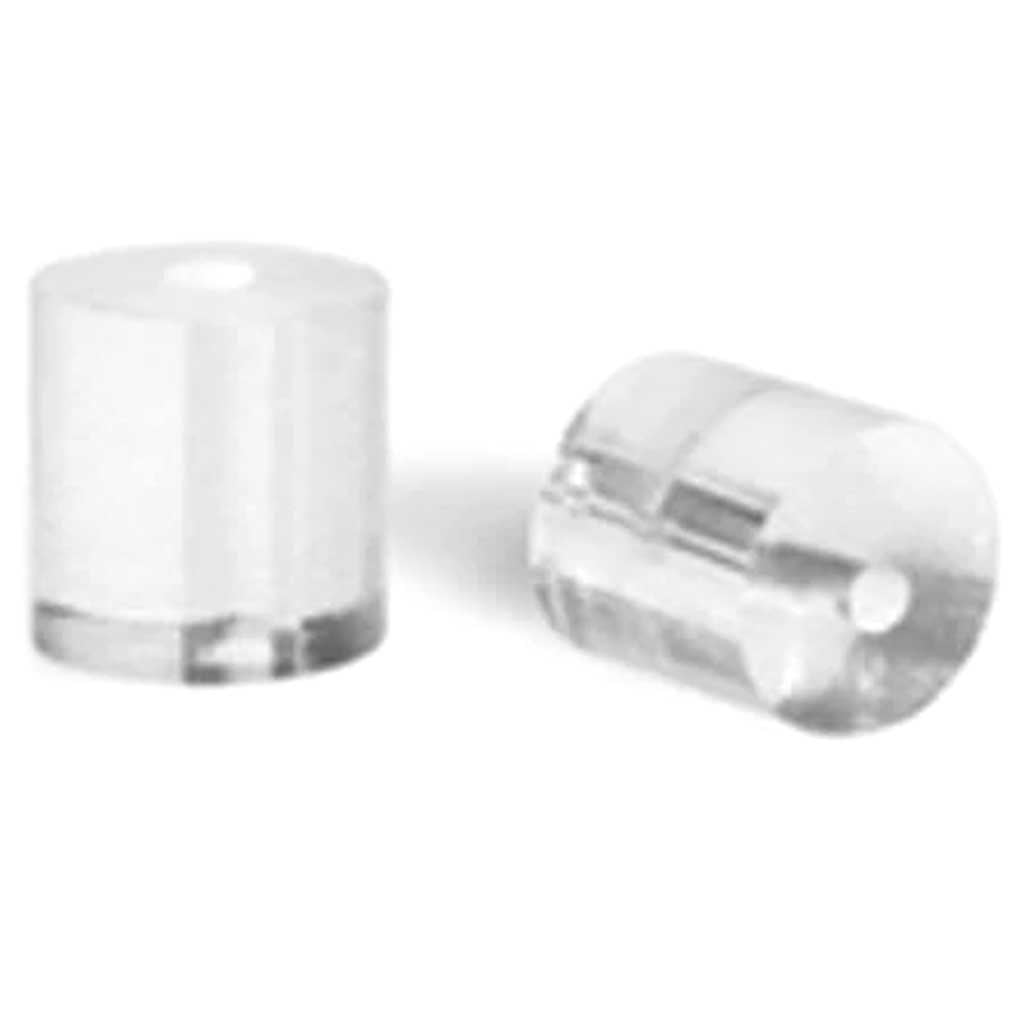 Rubber Tube Earring Stoppers 3.5mm 180/Pkg Clear