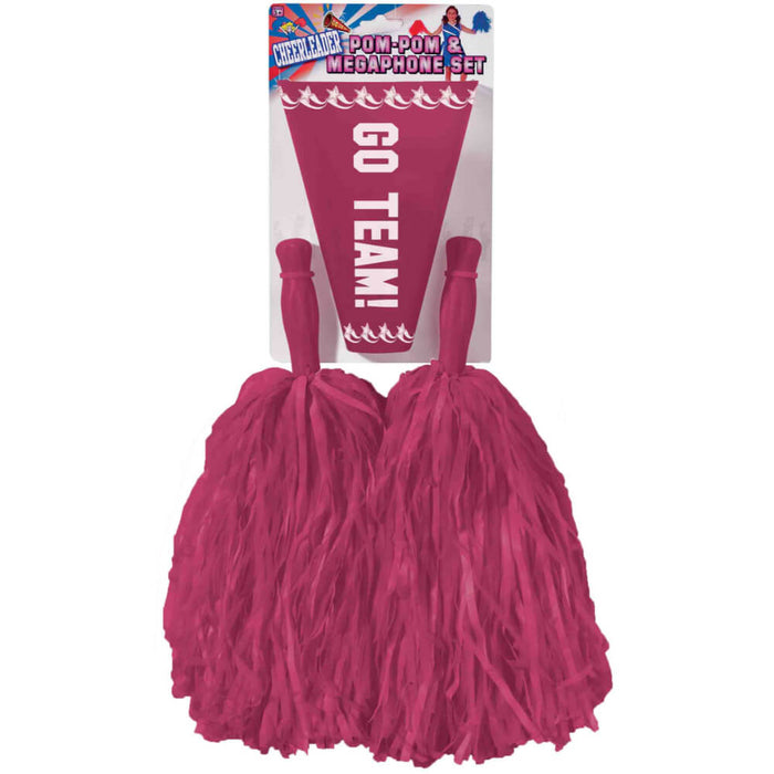 POM POM & MEGAPHONE SET BURGUNDY 