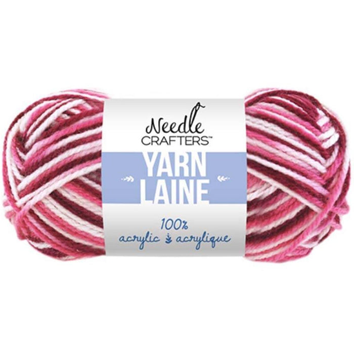 YARN ACRYLIC BORDREAUX MULTI DYED BALL 50G 