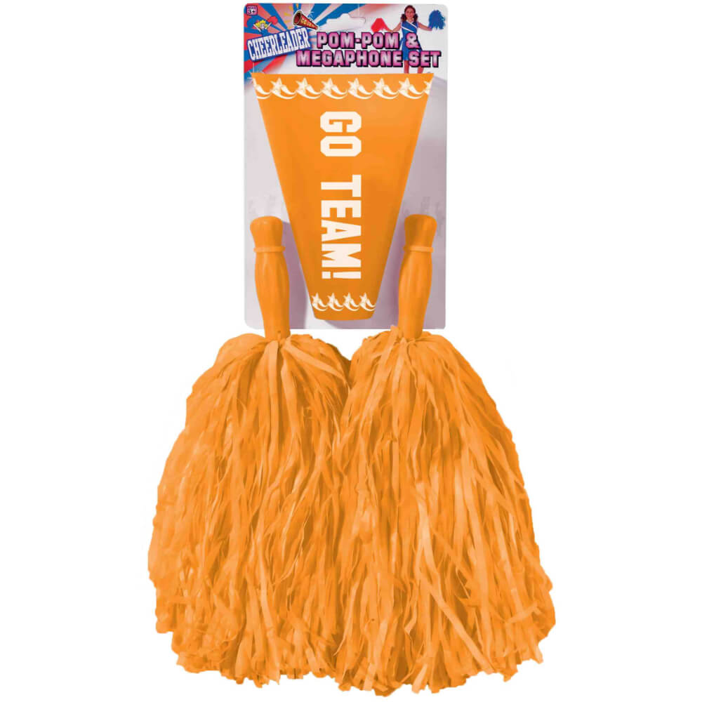 POM POM &amp; MEGAPHONE SET ORANGE 