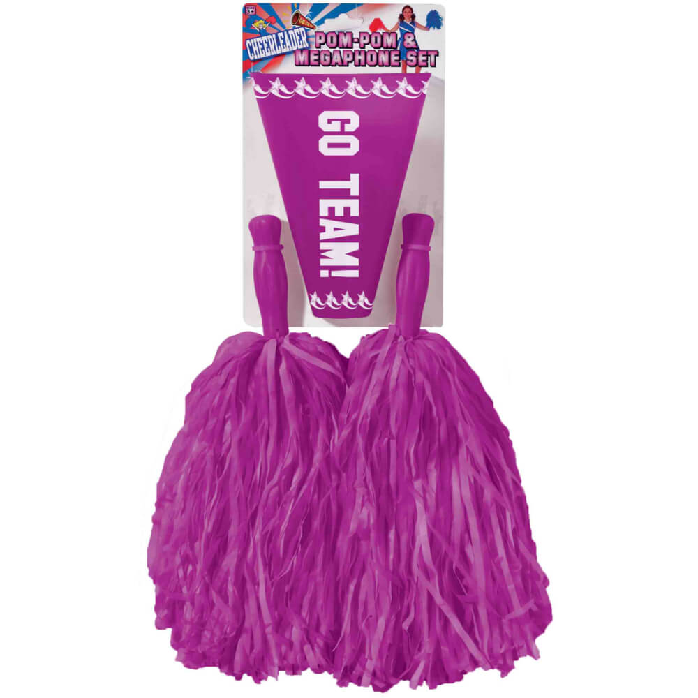 POM POM &amp; MEGAPHONE SET PURPLE 