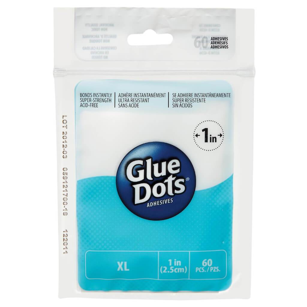 GLUE DOTS SHEETS XL 1IN 60CT 