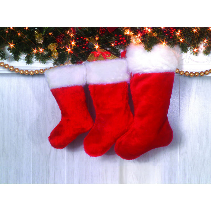 Santa Stocking Deluxe Plush 
