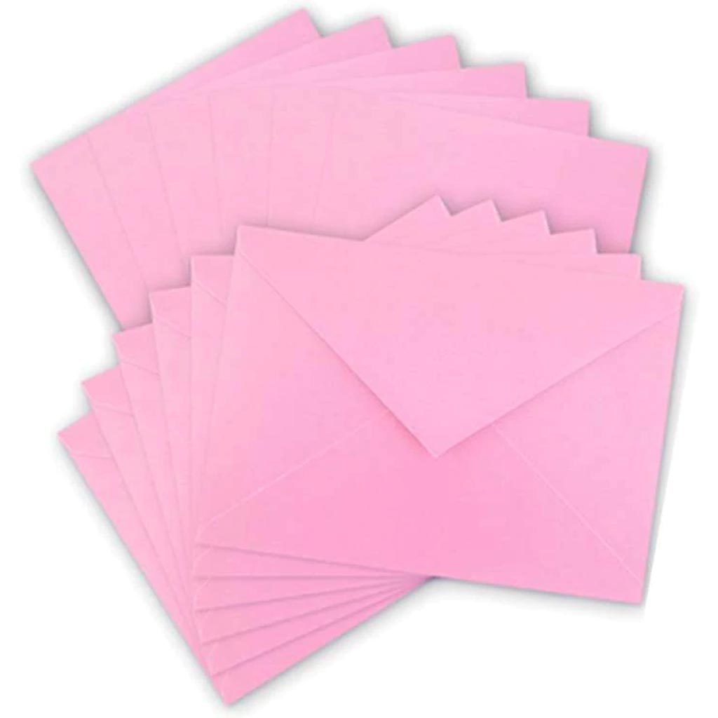 CARD &amp; ENVELOPE SET BABY PINK 