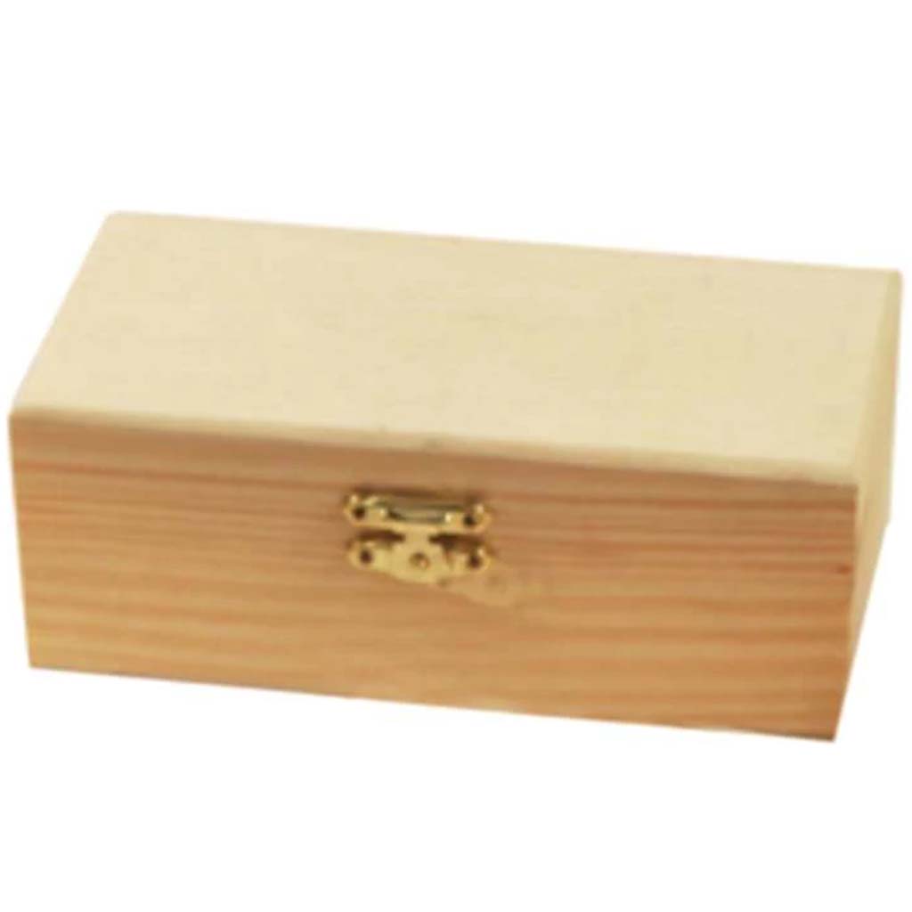 Wood Craft Rectangle Box with Clasp