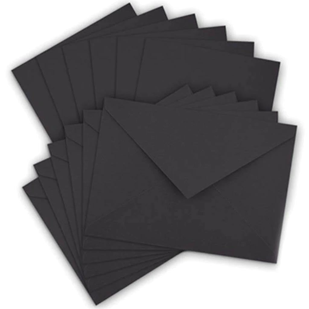 CARD AND ENVELOPE SET  BLACK 