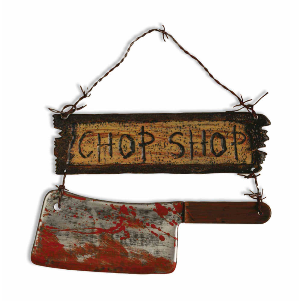 DECOR CHOP SHOP SIGN W/CLEAVER 