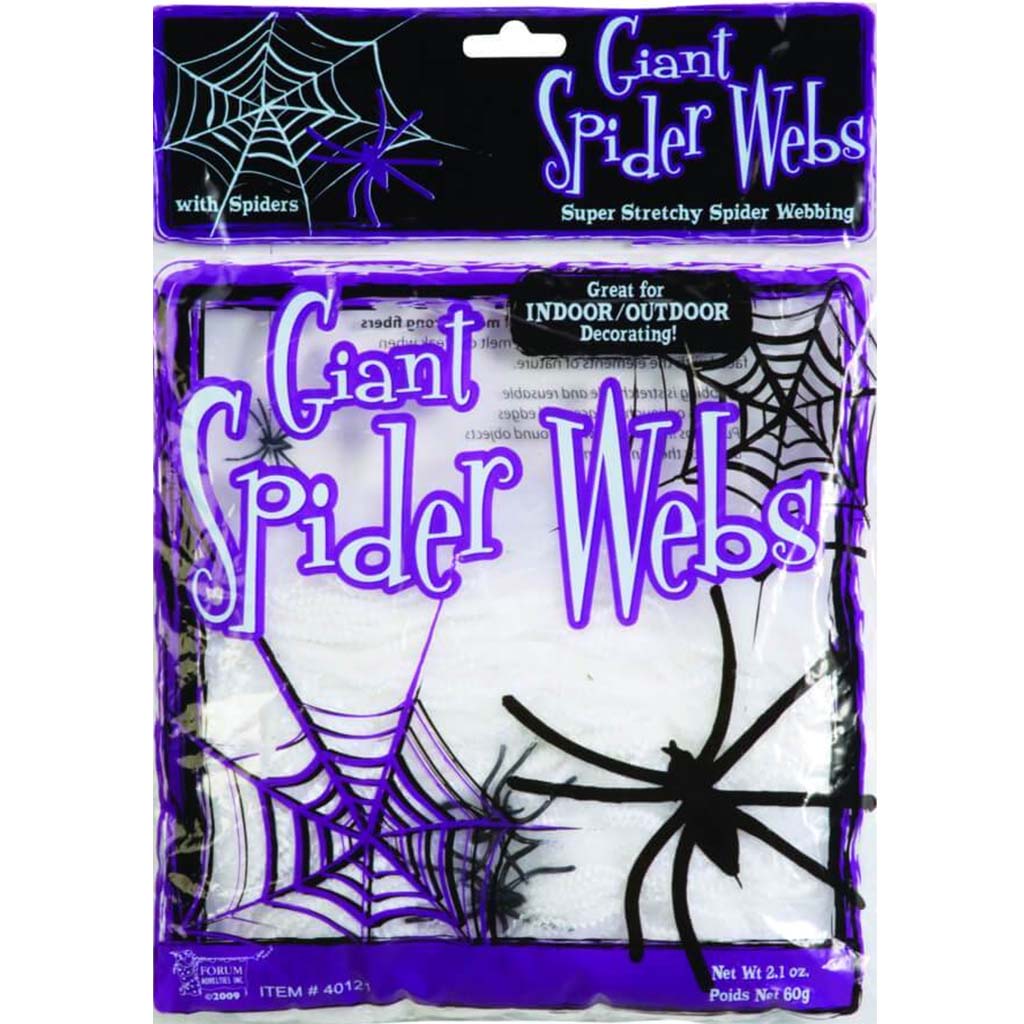 Giant Spider Webs 2oz White 