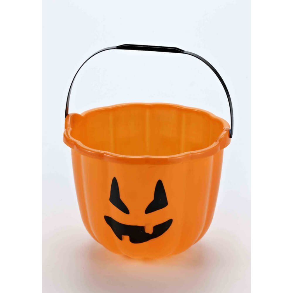 PUMPKIN PAIL W/ HANDLE ORANGE 