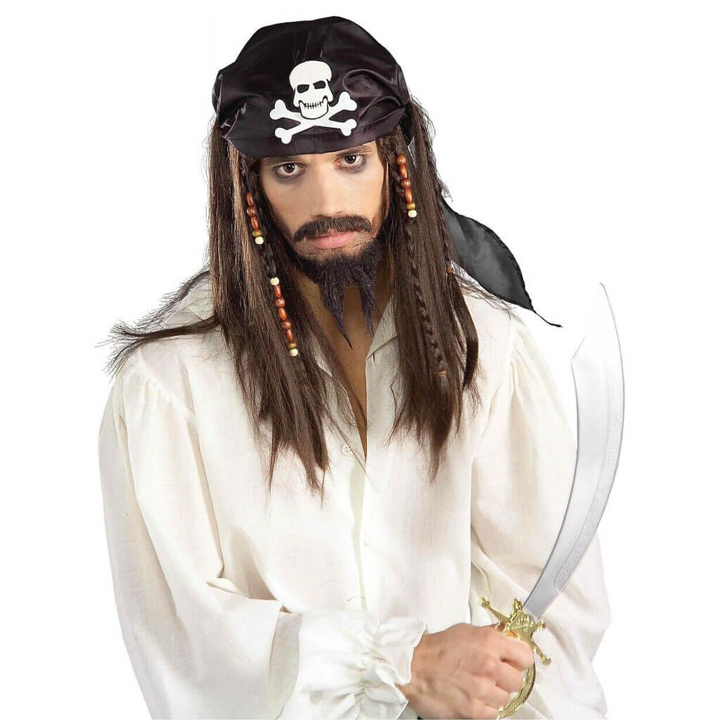 Caribbean Pirate Wig &amp; Scarf