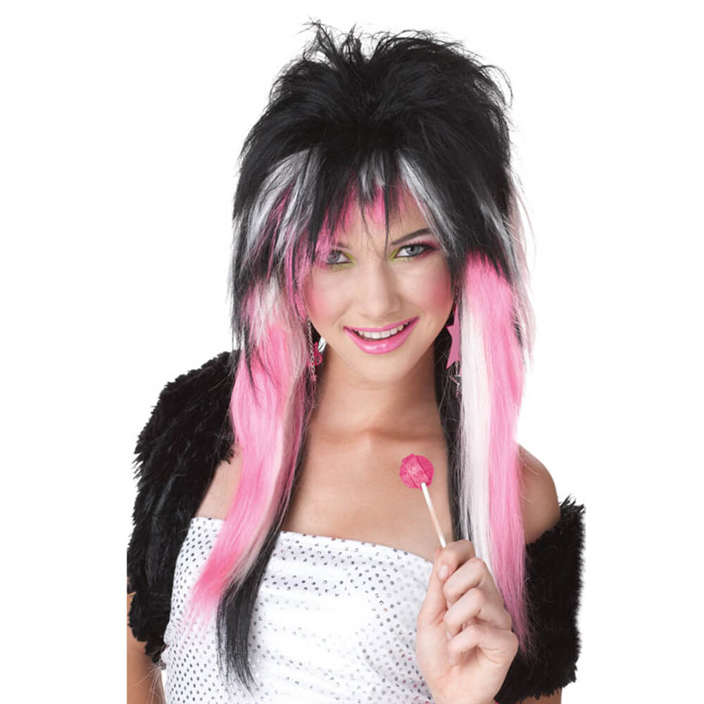 Rave Candy Wig - Pink/White