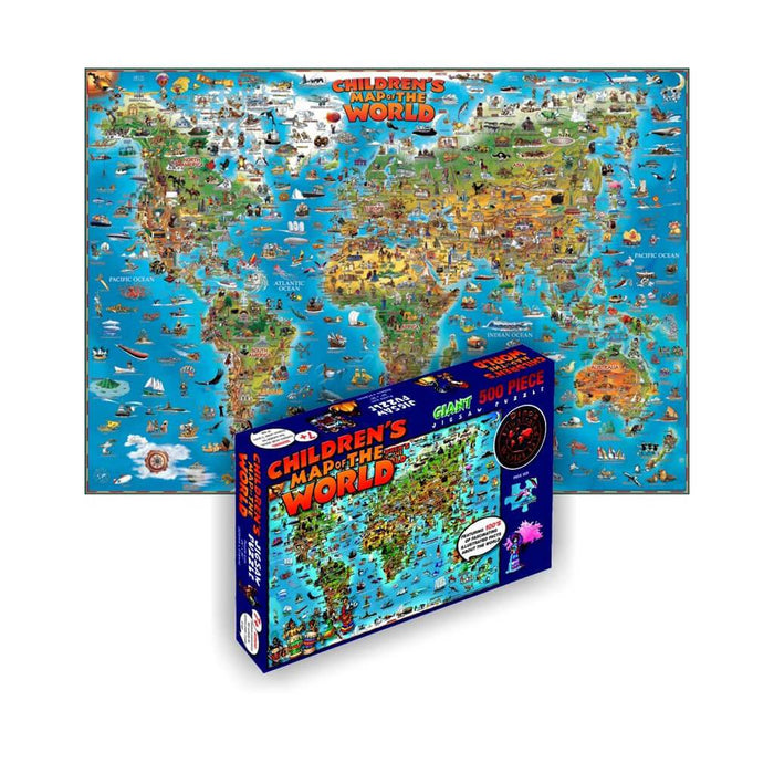 Dino'S Map Of The World 500 Pieces Puzzle 