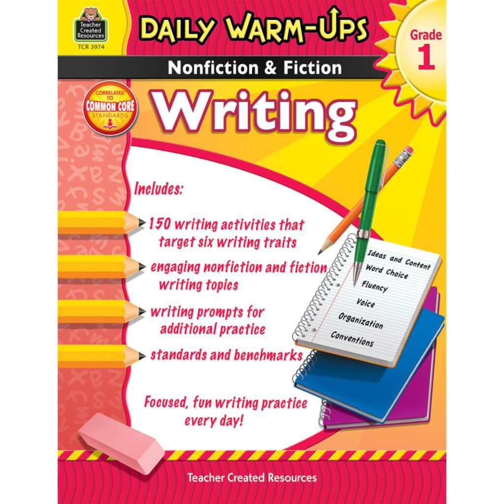 Daily Warm-Ups Nonfiction &amp; Fiction Writing Book Grade 1 