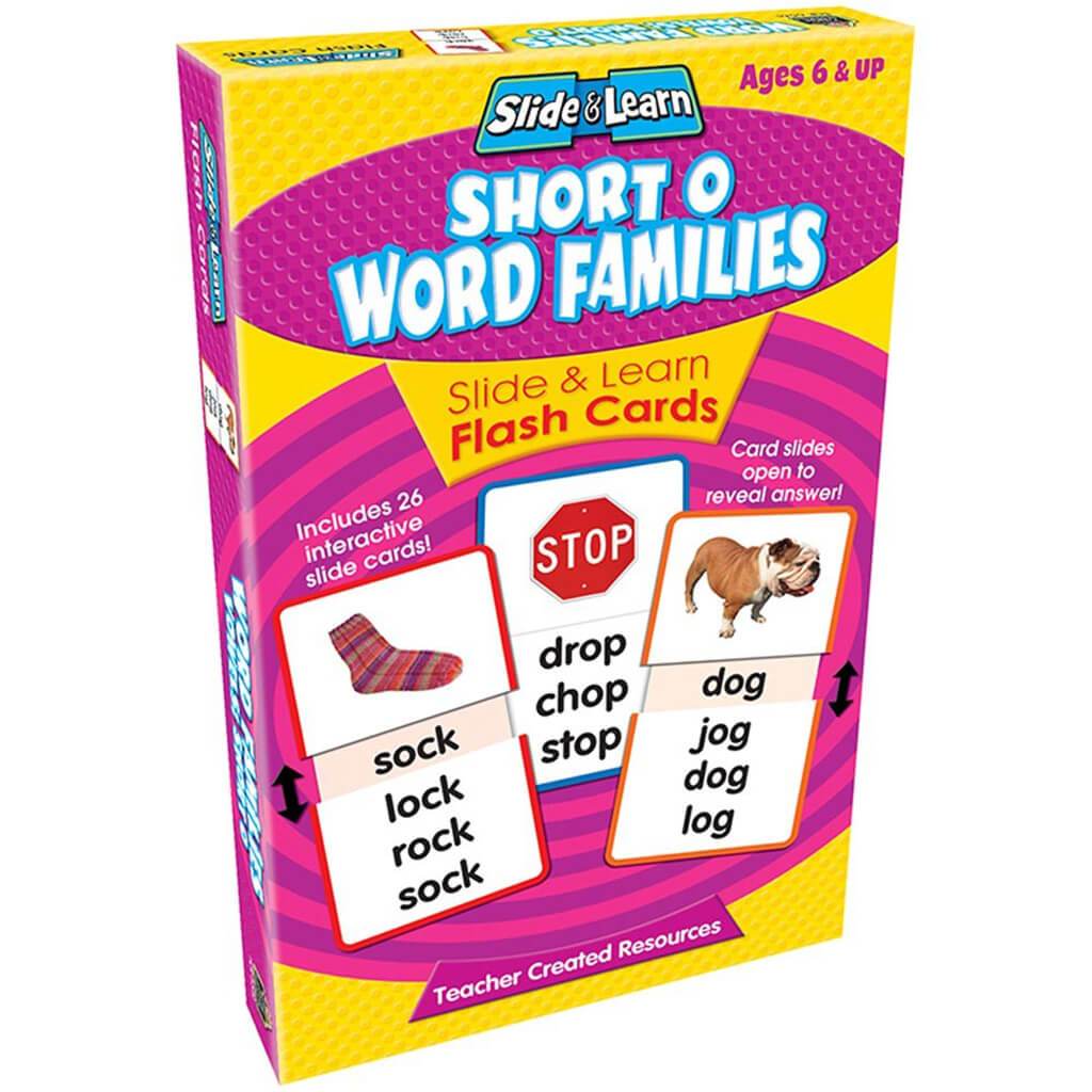 Flash Card Slide &amp; Learn Short O Word Families