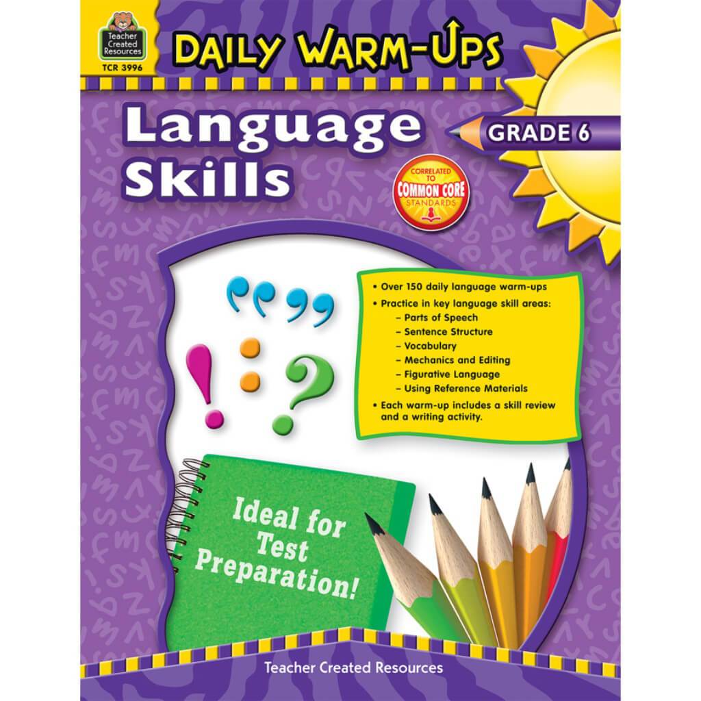 Daily Warm-Ups Language Skills Book Grade 6 