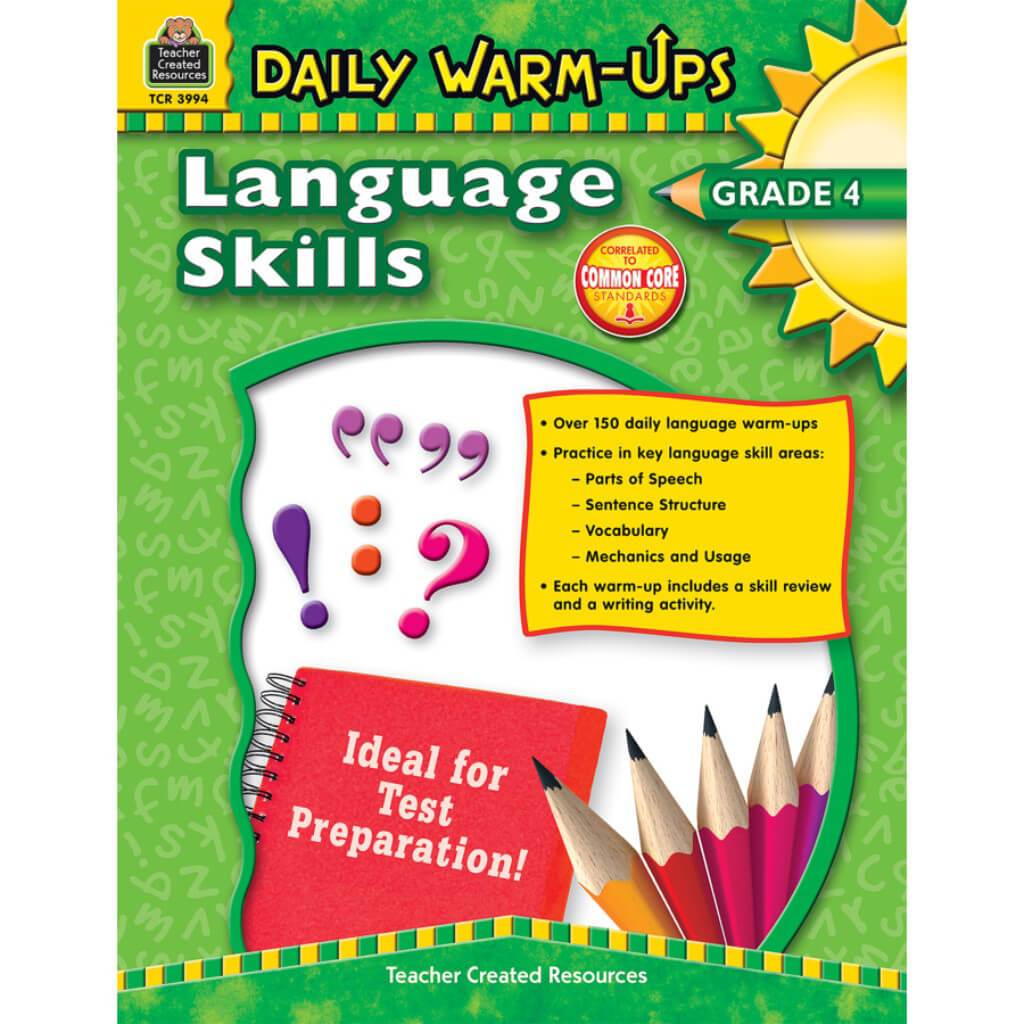 Daily Warm-Ups Language Skills Book Grade 4 