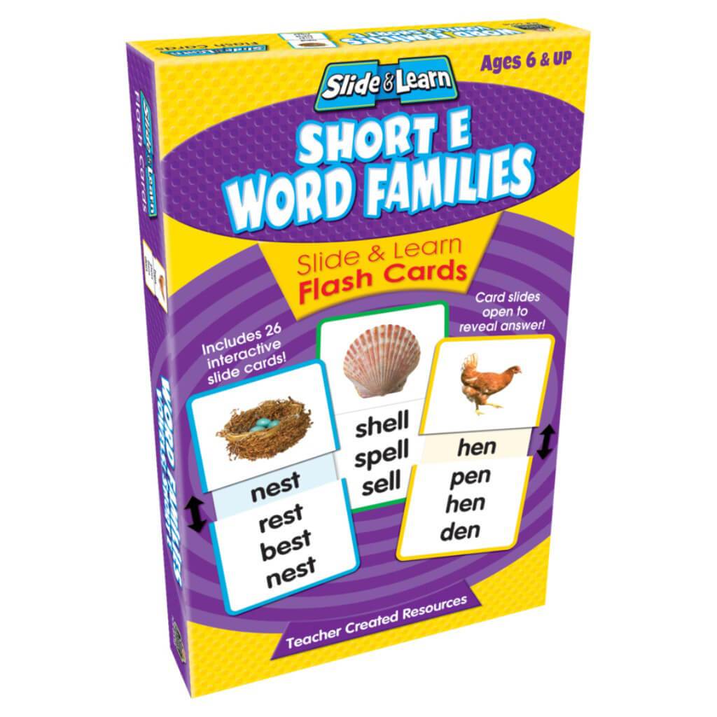 Flash Card Slide &amp; Learn Short E Word Families