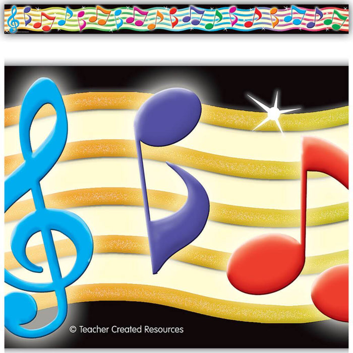 Music Notes Straight Border 