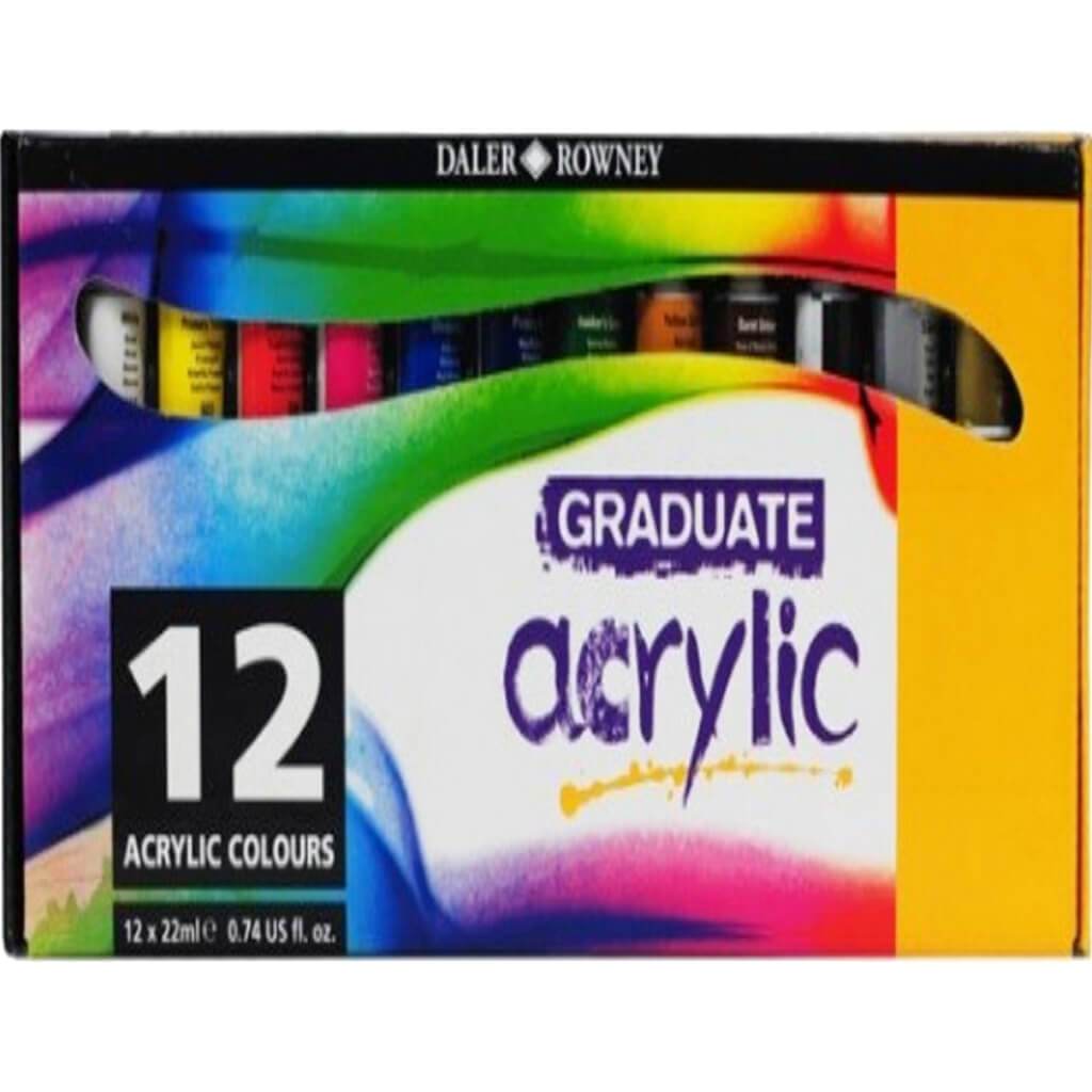 Graduate Acrylic Set 22ml Pack of 12