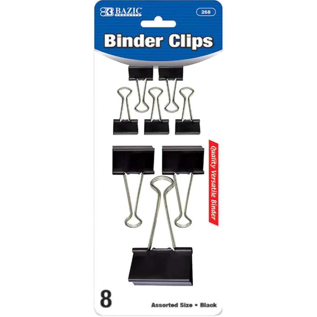 Binder Clips Assorted Size Black 