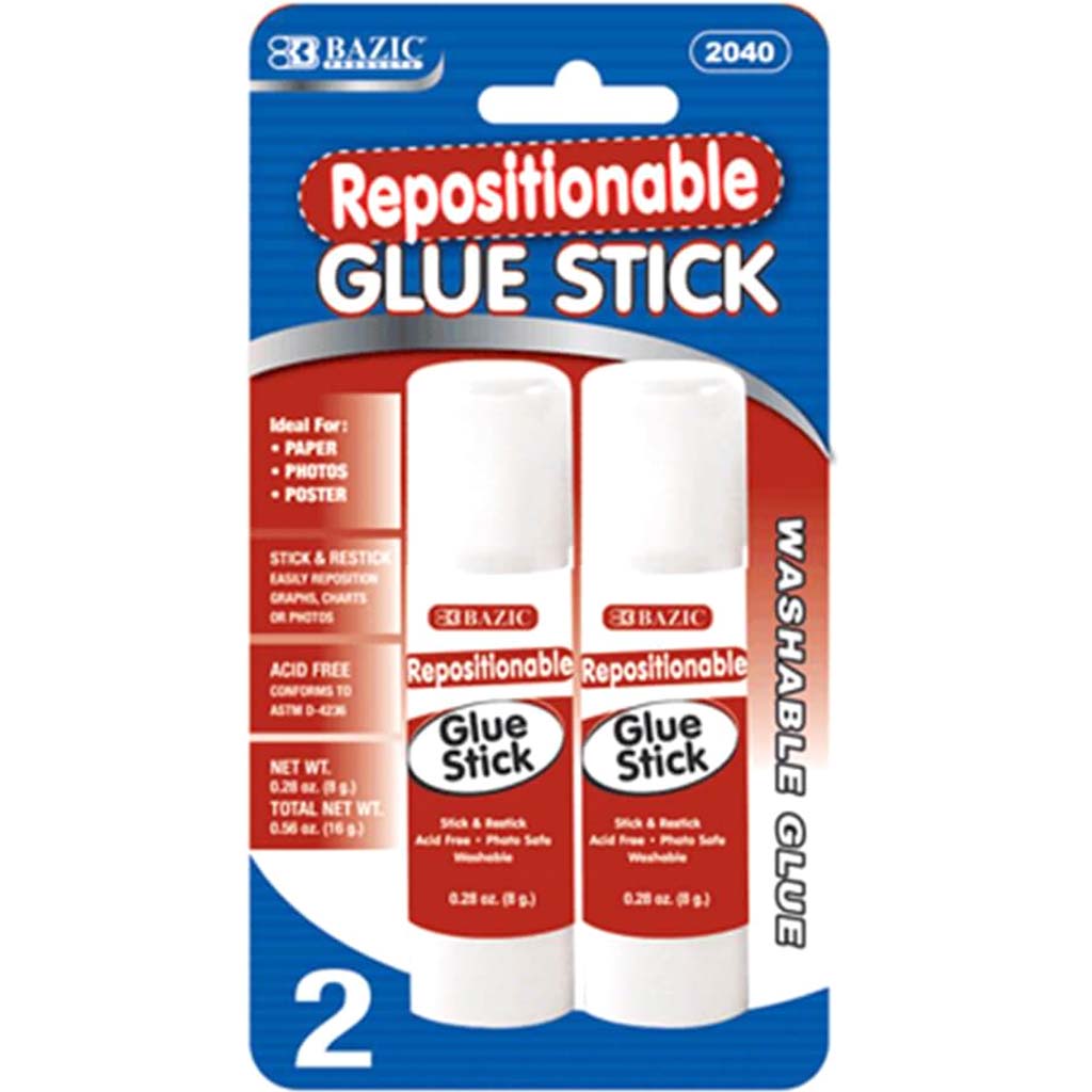 Glue Stick Repositionable 2ct 