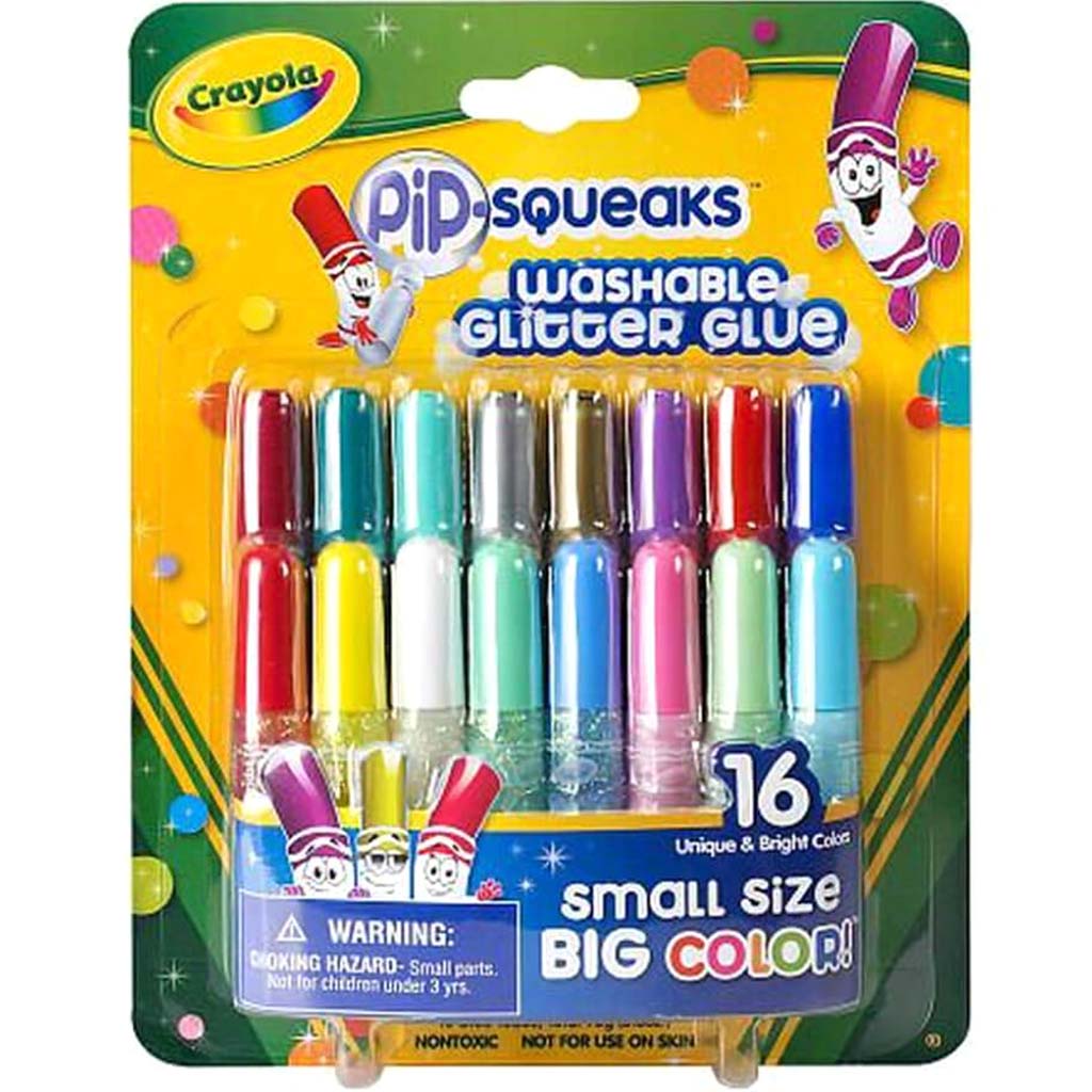 Crayola Pip-Squeaks Glitter Glue 16ct Creative Minds