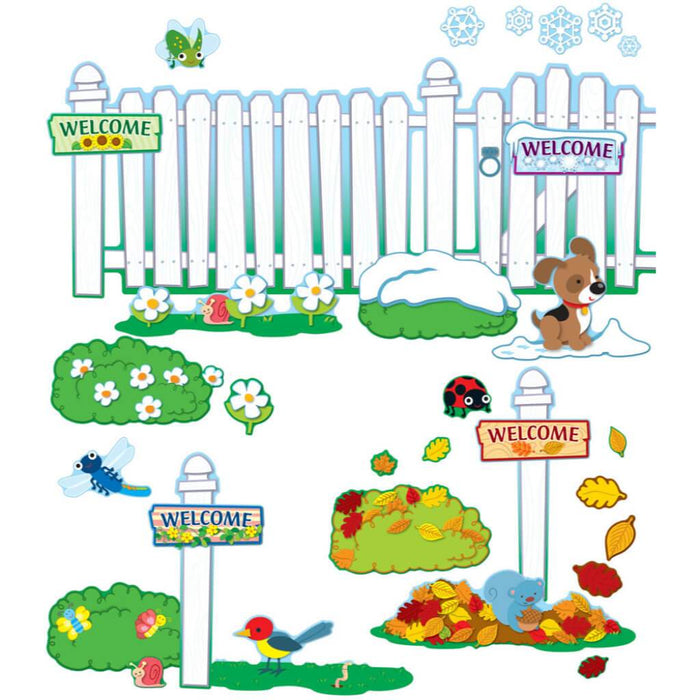 Seasonal Fence Bulletin Board Grade Pk-5