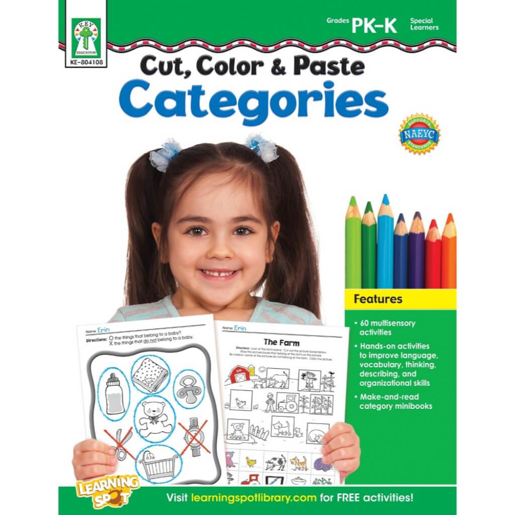Cut Color &amp; Paste Grade Preschool-Kinder 
