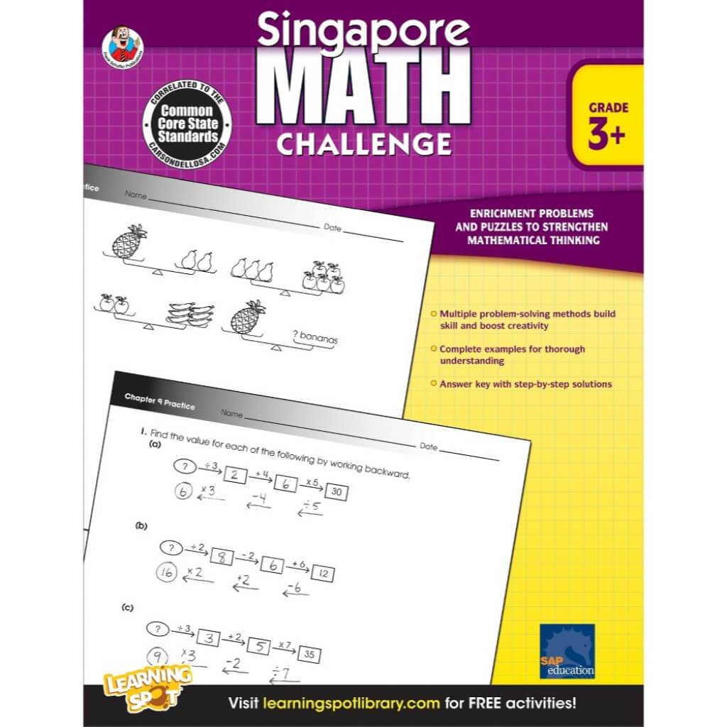 Singapore Math Challenge Workbook Grade 3-5 