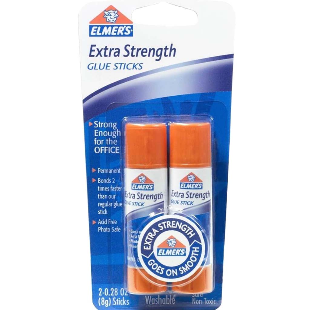 ELMER&#39;S EXTRA STRENGTH GLUE GUEST STICKS 2-0.28OZ 