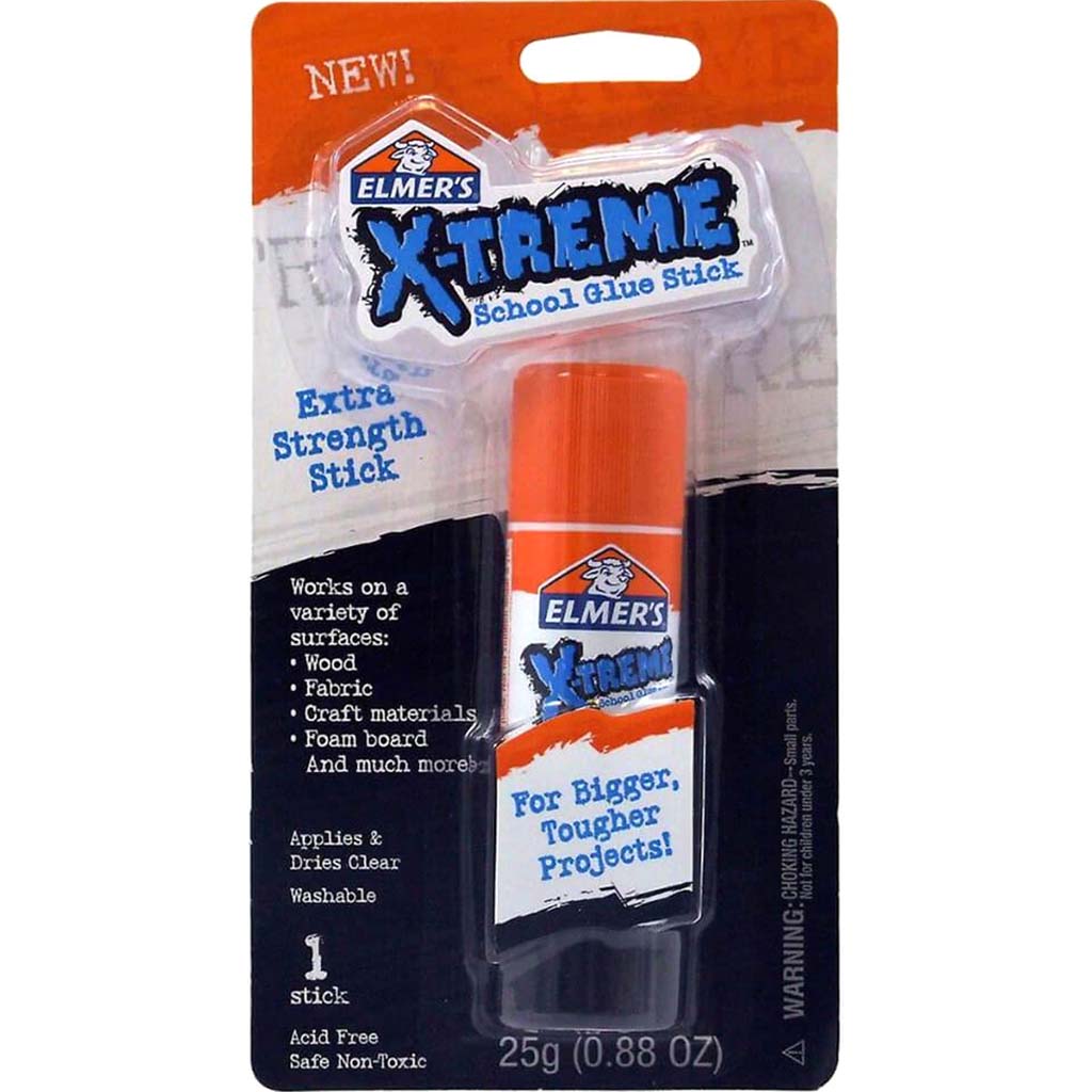 Elmer's Extra-Strength Office Glue Sticks, 0.28 oz., Dries Clear