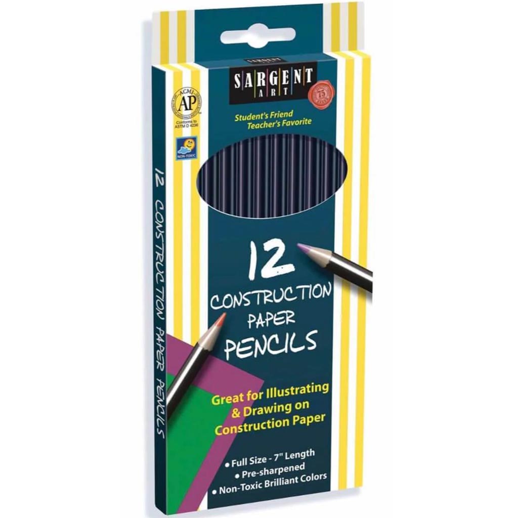 Construction Paper Pencils 12ct