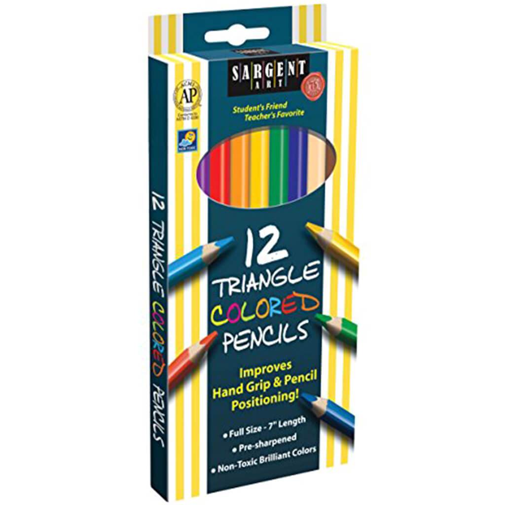 Triangular Colored Pencils Set of 12