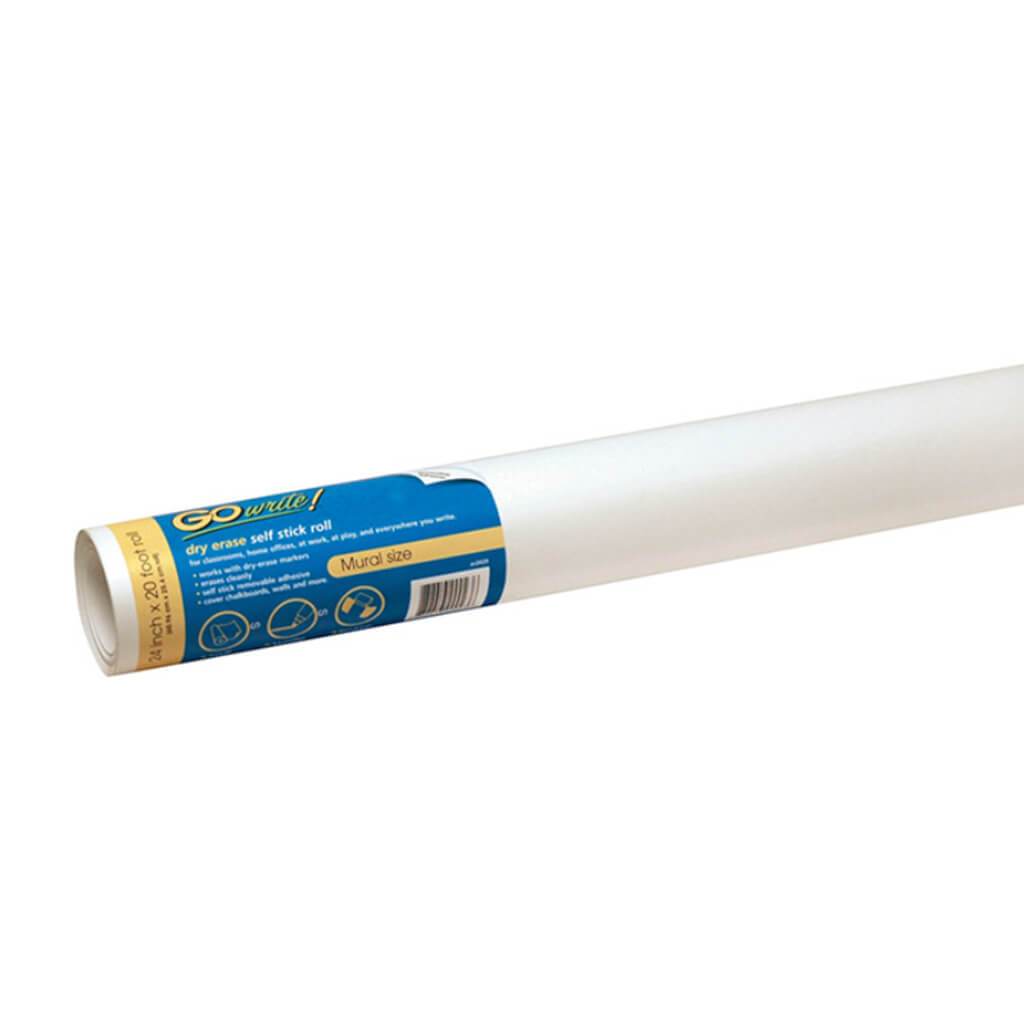 Dry Erase Roll Self-Adhesive 24in x 20ft White