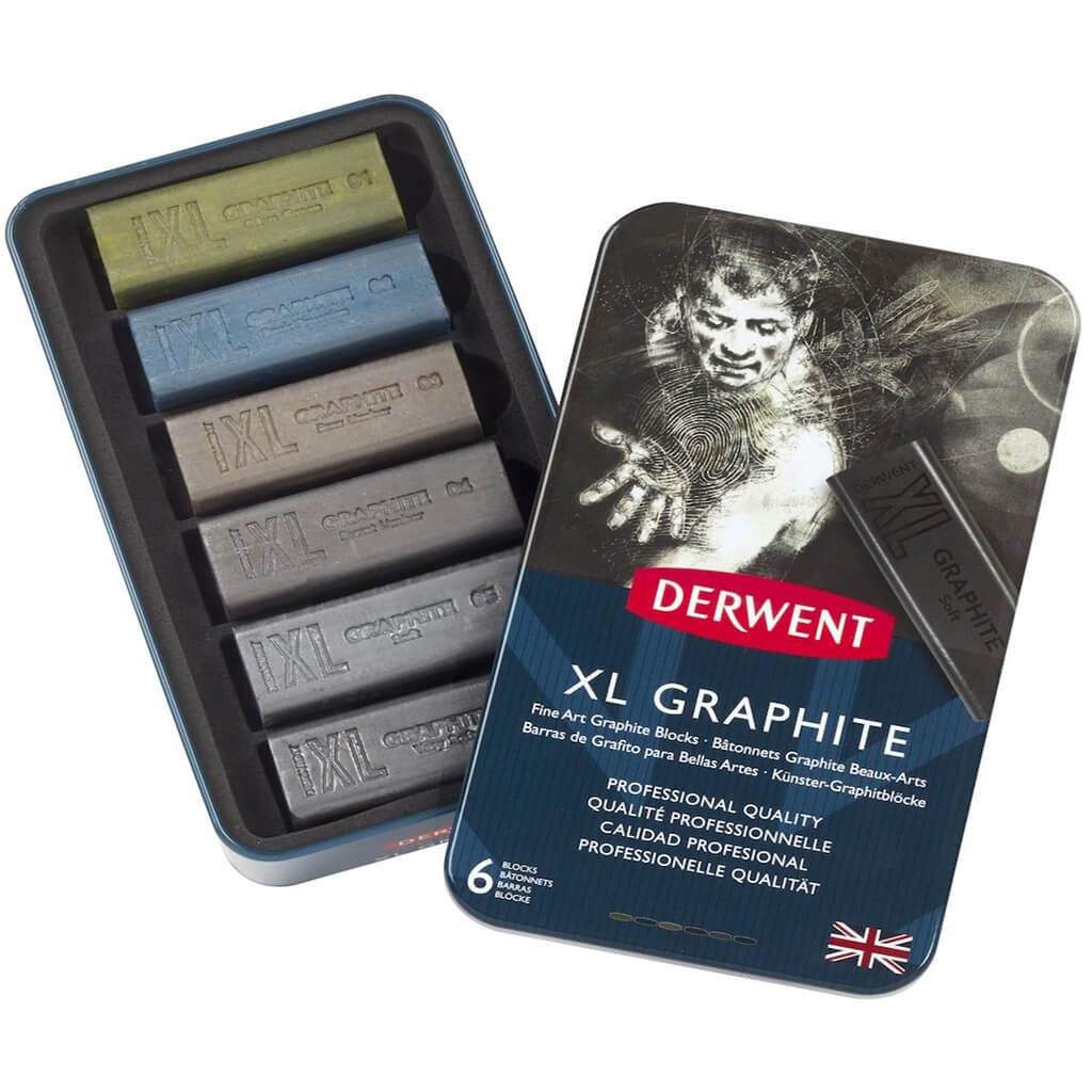 Derwent XL Graphite Blocks Multicolor, 6ct