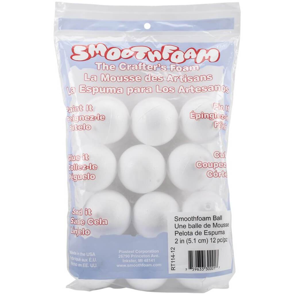 Smooth Foam Ball 12pcs 2in