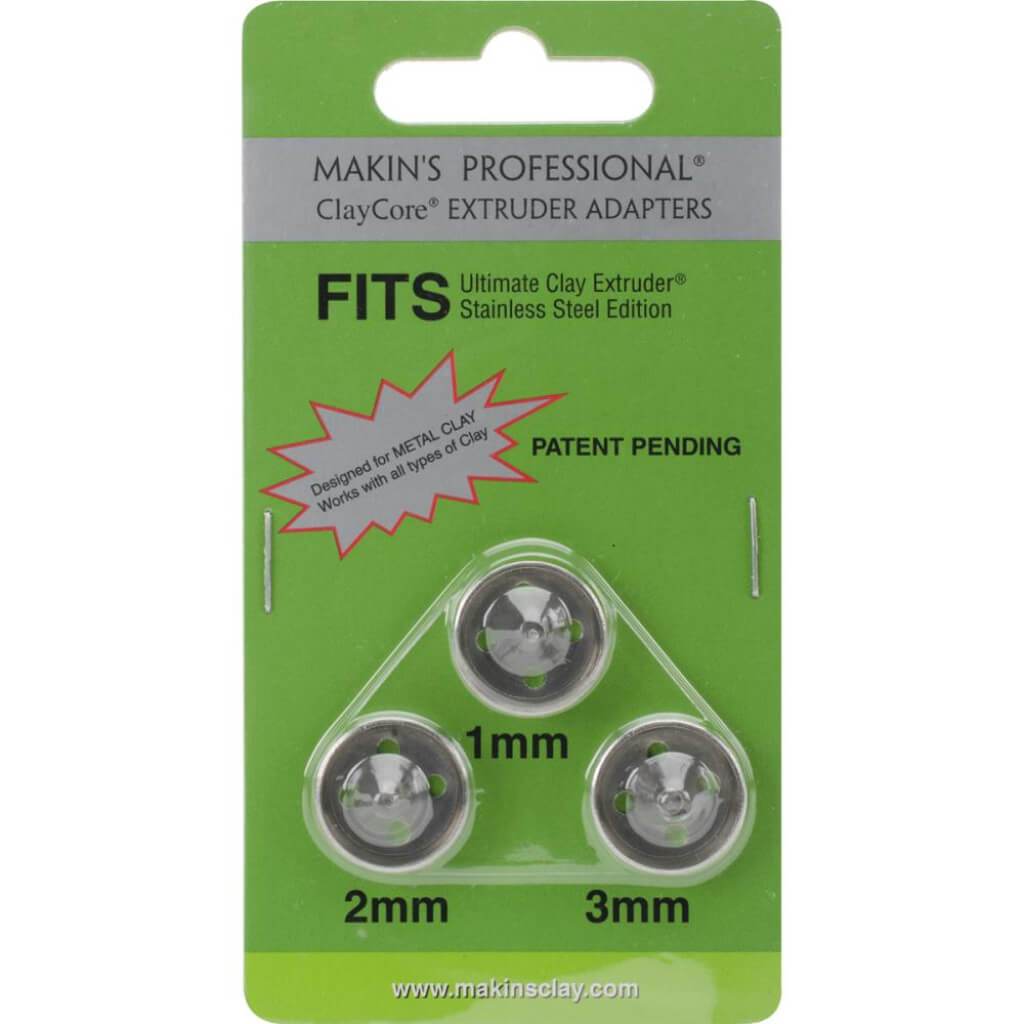 Makin's Professional ClayCore Extruder Adapters 3/Pkg 1mm, 2mm &amp; 3mm