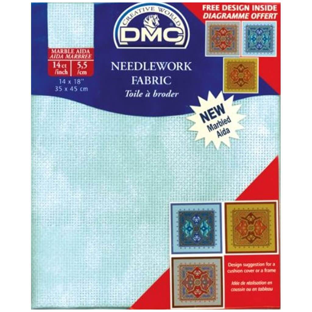 Marble Aida Needlework Fabric 14 Count 20in x 30in Mountain Sage