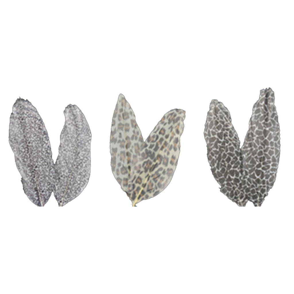 Printed Feathers Assortment Whiite/Natural Leopard/Giraff 