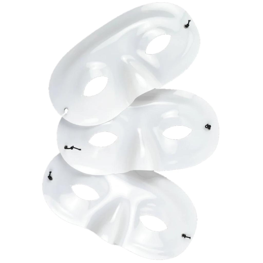 Mask White With Elastic Cord 7 -1/2 X 3-3/4in 